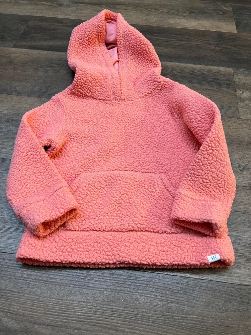 GAP Kids Coral Sherpa Pullover Hoodie
